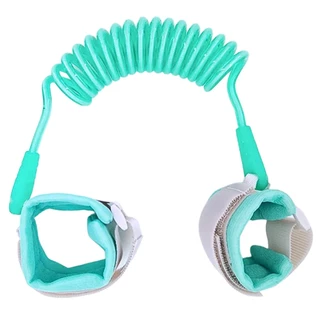 Pulseira Segurança Guia Pulso Infantil Velcro Verde Castela