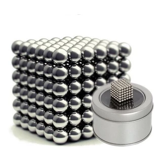 Neocube Cubo Magnético 216 Esferas Prateado Imã Neodímio 3mm