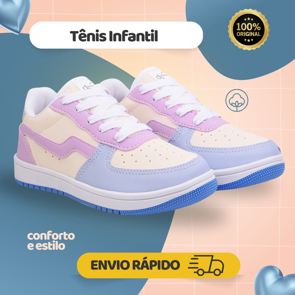 Tênis para Meninas 26-33: Envio Rápido e Conforto Garantido desing ...