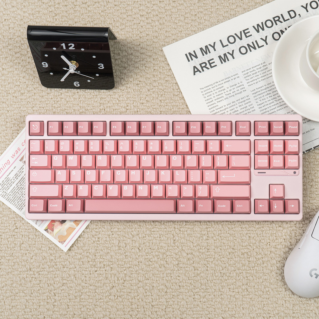 Icon Pink Keycaps Double Shot ABS Cherry Profile Para Teclado Mecânico ...