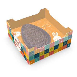 5 Caixas Para Ovo De Colher 100/150g Encanto Colorida Com Visor - Páscoa Divertida C5353 Ideia