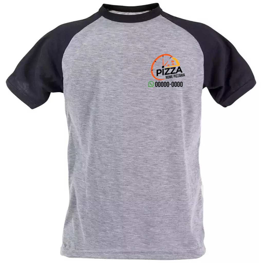 Camiseta pizzaria uniforme personalizado profissional blusa