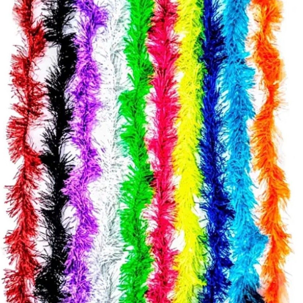 12 Marabu Coloridos para Festas - Pluma Colorida JL em Oferta na Shopee