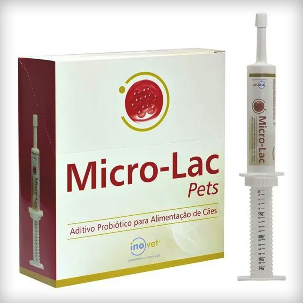 Micro-Lac Pets Probiótico Aditivo Inovet para Cães - 15 g | Shopee Brasil