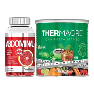 Kit Abdominal Laranja Moro L Carnitina 60comp + Thermagre Chá 140g
