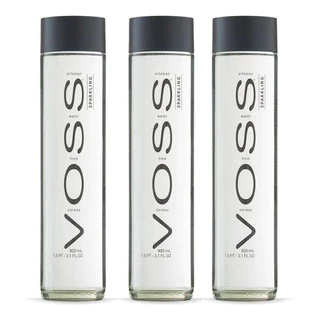 Água Voss Com Gás Noruega Garrafa Vidro 800ml (3 Unidades)