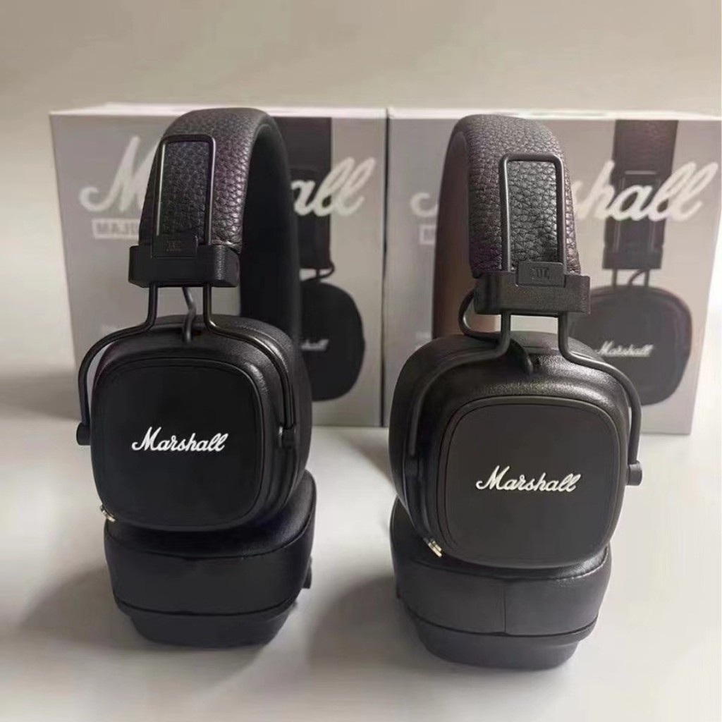 Marshall Major IV 4 Fones De Ouvido Bluetooth Sem Fio Clássicos Deep Bass Foldable Pop Rock Retro Microfone