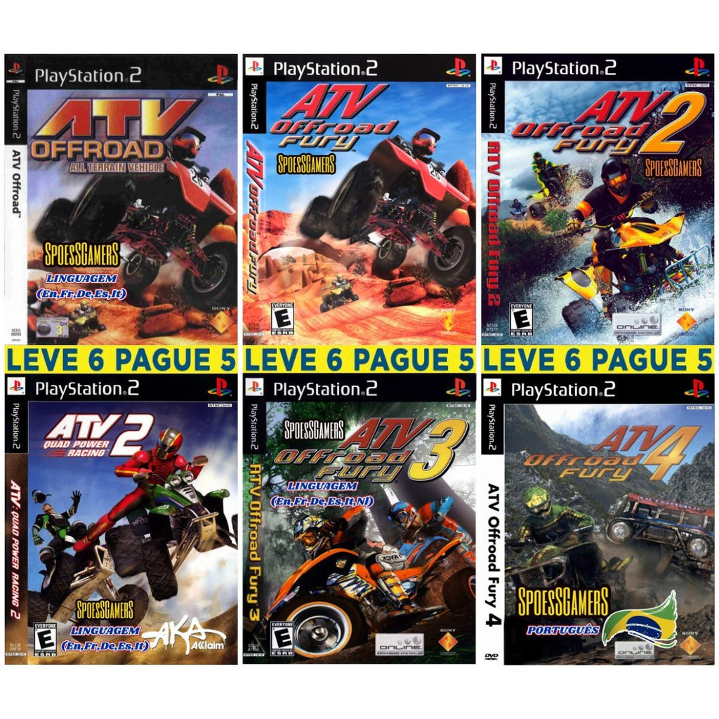 Atv Offroad Coleção (6 Dvds) Ps2 Patch Leve 6 Pague 5 Me | Shopee Brasil