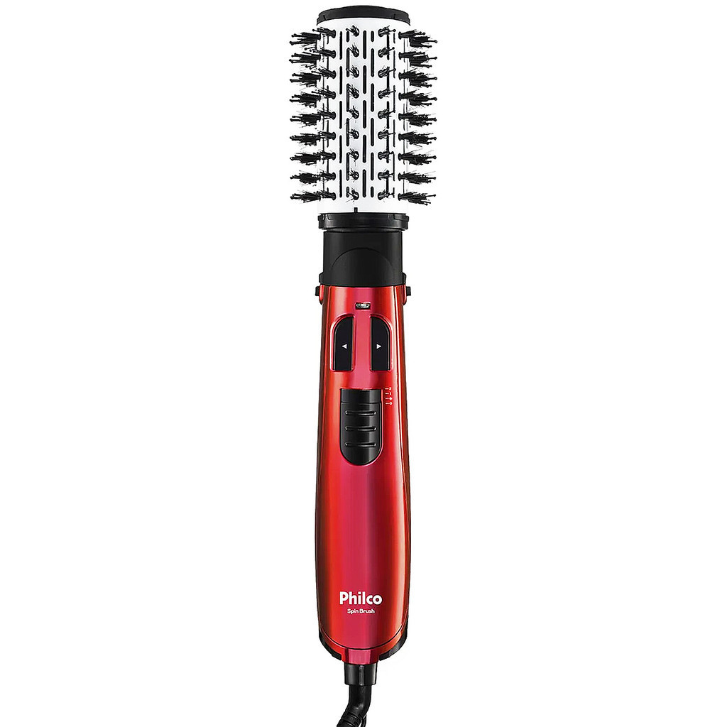Escova secadora Rotativa Philco Spin Brush Pec04V 1100W Vermelho 127V ...