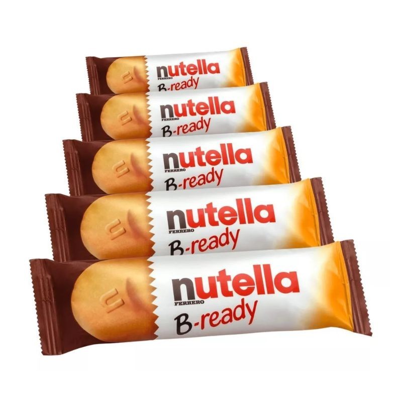 Kit 5 Nutella B-ready Ferrero 22g Barrinha Wafer | Shopee Brasil