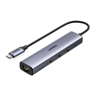 Ugreen Adaptador Usb C Multifuncional Rj45 1000Mbs Gigabit Ethernet 3x Portas