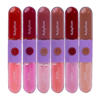 Ruby Rose - Batom e Gloss Liquido Duo Mood F569 Hot Sale