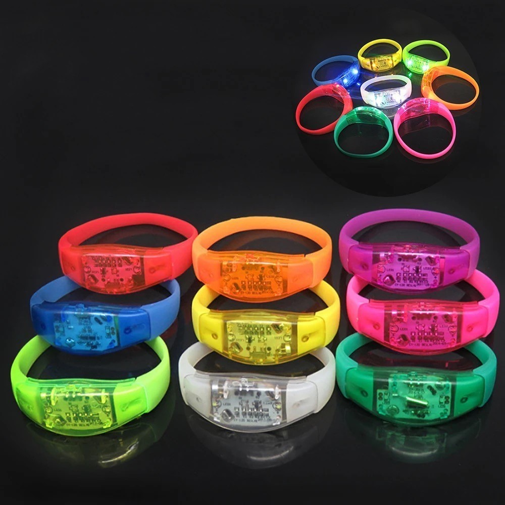 Pulseira Led Ativa Conforme a Batida da Musica ou Som