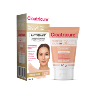Protetor Solar Cicatricure Antissinais FPS50 Com Cor Clara - 40g