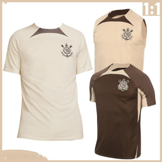 Camisa Corinthians Japão 2023/2024 Torcedor Masculina - Bege Camisa do  Timão - AliExpress