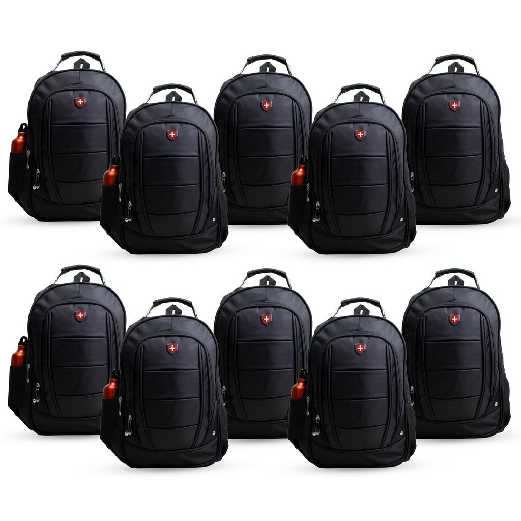 kit 10 Mochila Reforçada Forrada Masculina Infinity Swiss Move