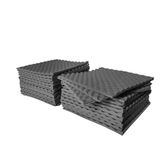 Kit 20 Espuma Painel Placa Acústica Antichamas Isolamento Absorve De Som Caixa de Ovo 50x50x2cm