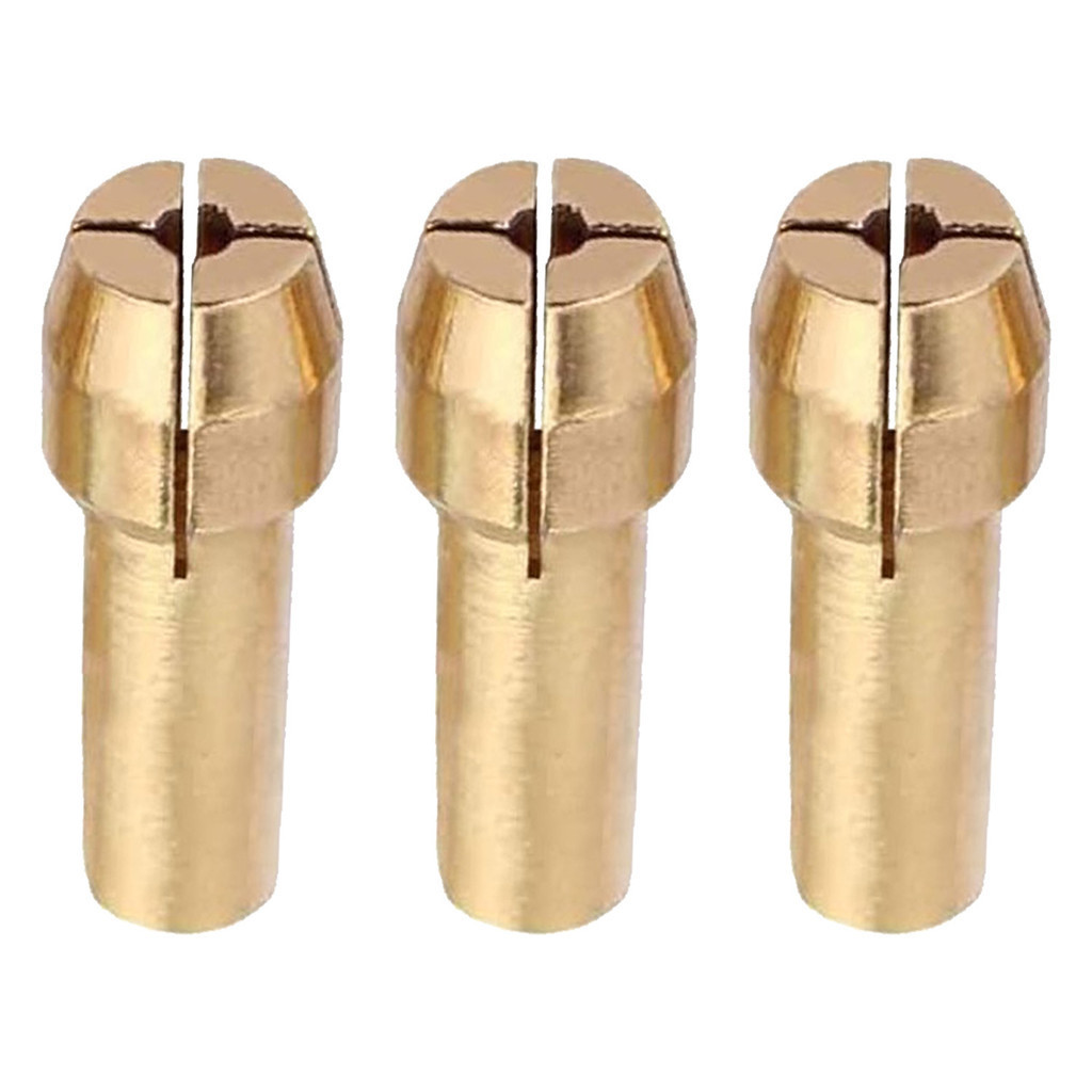 Kit com 3 Pinças de 1mm para Micro Retíficas Base 4.2mm Latão Mandril Multimarcas Dremax