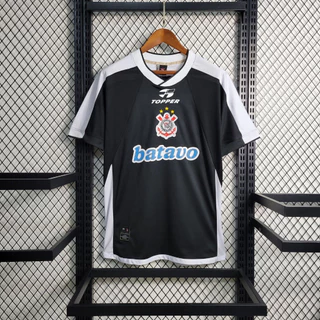 Vintage 2000 Corinthians Away Football Jersey Top Tailândia Qualidade