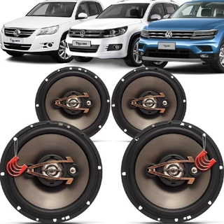 Kit Alto Falantes Dianteiros e Traseiros Volkswagen Tiguan 2009 até 2021 - Hurricane Platino 640w em Oferta na Shopee