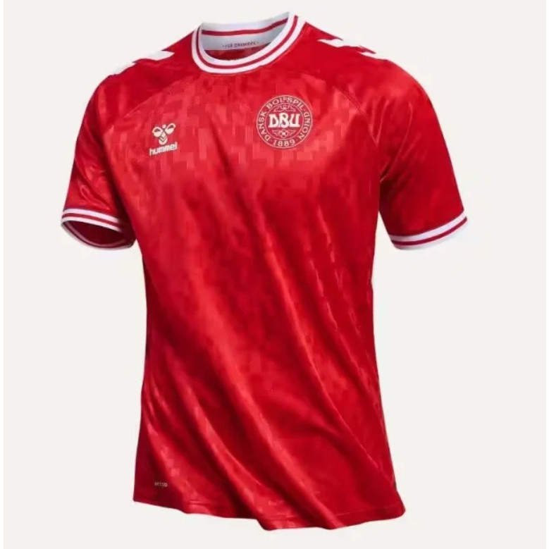 Camisa Futebol 24-25 Dinamarca Início Vermelho Tailândia Camisa de esportes de futebol de manga curta 7DOX