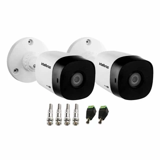 Kit 2 Câmeras Intelbras VHD 1230 B Full HD 1080p Bullet Visão Noturna de 30 metros IP67 + Conectores