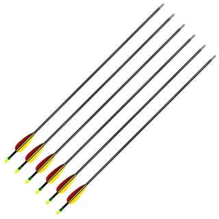 6x Flecha de Arco FA-28 Mankung 71cm com Ponta Fixa Aluminio