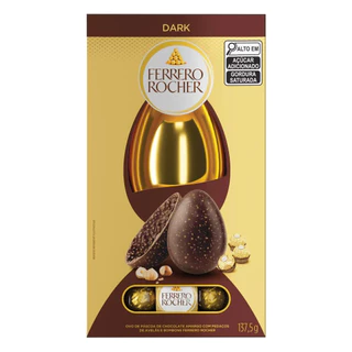 Ovo De Páscoa Ferrero Rocher Avelãs Chocolate Dark 137g
