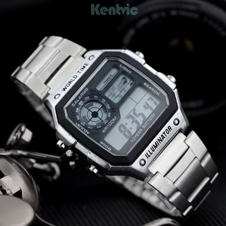 Relógio Digital Casio masculino 30m À Prova D'água Iluminação Luminosa Mundial 3 Cores