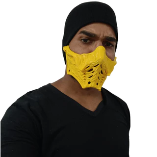 Máscara Cosplay Mortal Kombat Scorpion Subzero com Elástico
