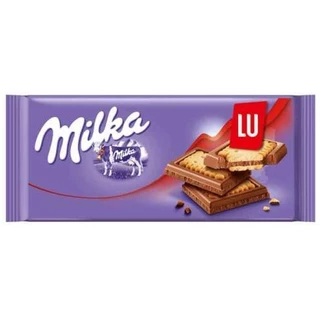 Chocolate ao Leite com Biscoito Lu Milka Pacote 87g