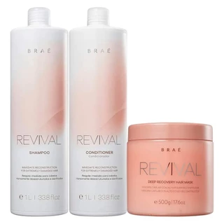 Kit BRAÉ Revinal Reconstruction Trio Treatment Salon (3 Produtos)