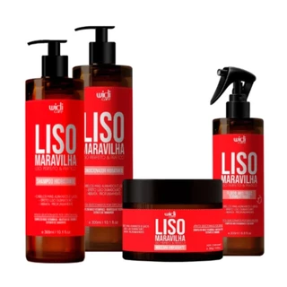 Widi Kit Liso Mágico Shampoo 300ml + Cond 300ml + Masq 300g + Fluido 200ml