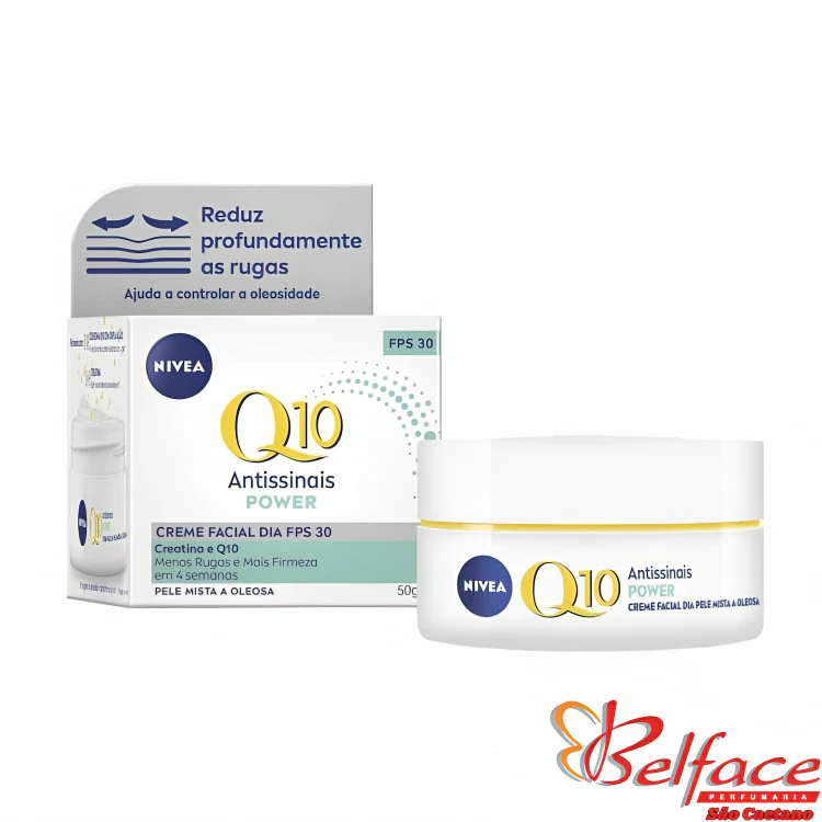 Nivea Creme Facial Antissinais Q10 Power Dia FPS30 Pele Mista a Oleosa 50g