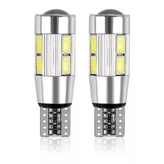 Par Lâmpada Super Pingo T10 8w 10 Leds Alumínio Farol Xenon