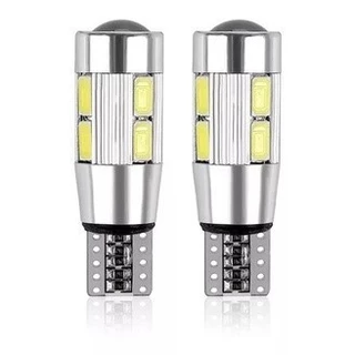 Par Lâmpada Super Pingo T10 8w 10 Leds Alumínio Farol Xenon