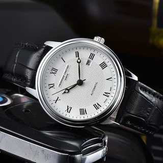 Frederique Constant Calendário Quartzo Relógio De Moda Cinto De Couro CONT
