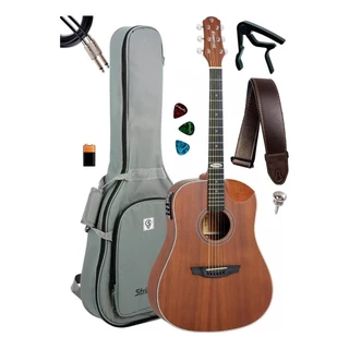 Kit Violao Strinberg Eletrico Sd201hc Half Cutaway Completo