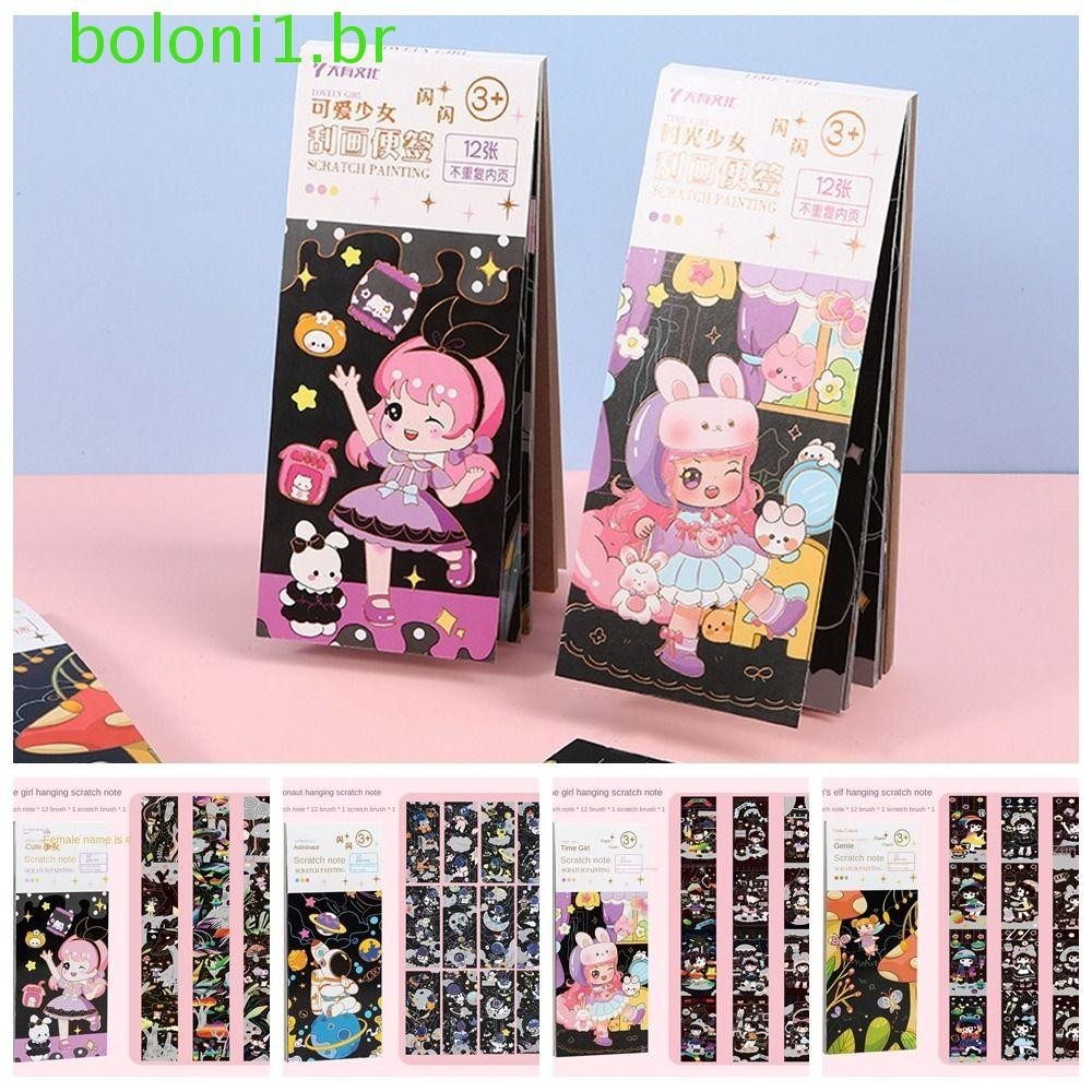 BOLONI Livro De Pintura Raspadinha , Papelão Com Pincel Cartões De ...