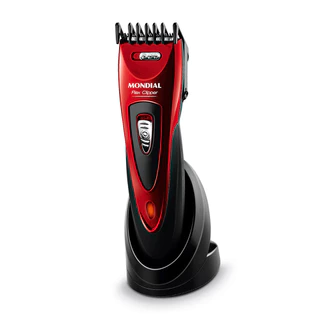 Máquina de cortar Cabelo, Cortador, Mondial, Flex Clipper CR-04, BIVOLT - VERMELHO/PRETO