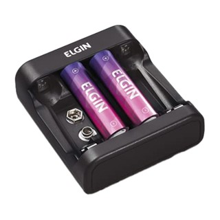 Carregador para pilhas AA/AAA e bateria 9V com cabo USB -SCUSB - Elgin