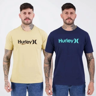 Kit 02 Camisetas Hurley Marinho e Bege