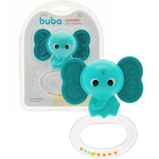 Chocalho Com Mordedor Elefante Multi Texturas 17871 - Buba