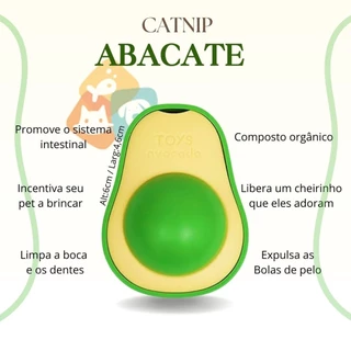 Brinquedo Pet Interativo Catnip Abacate para Gatos, Erva Do Gato 100% Natural