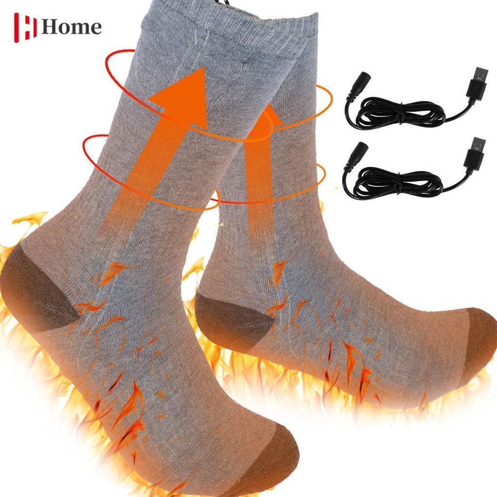 Meias Aquecidas Para Homens E Mulheres De Inverno Com Alimentação USB Unisex 3 Ajustes De Aquecimento SHOPSBC3765 Ao Ar Livre