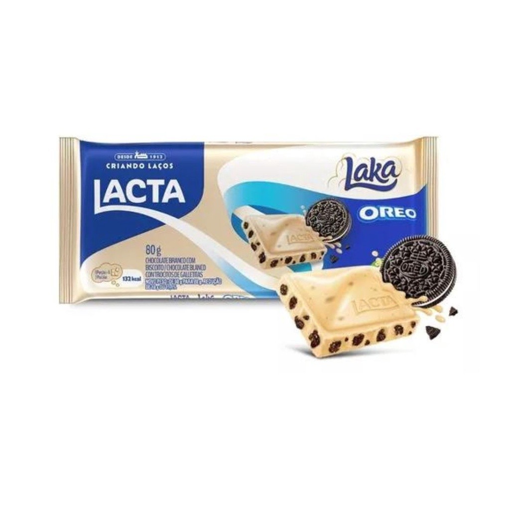 Chocolate Lacta Laka Oreo 80g Kit com 3 | Shopee Brasil
