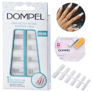 Kit Unhas Postiças Tips Longa Alongamento Unhas C/ 48 em Oferta na Shopee