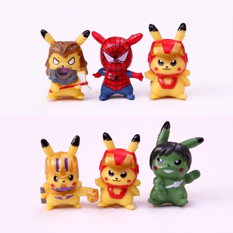 Mini Vingadores Pikachu Pokémon Pokemon Ornamento Modelo Conjunto ...