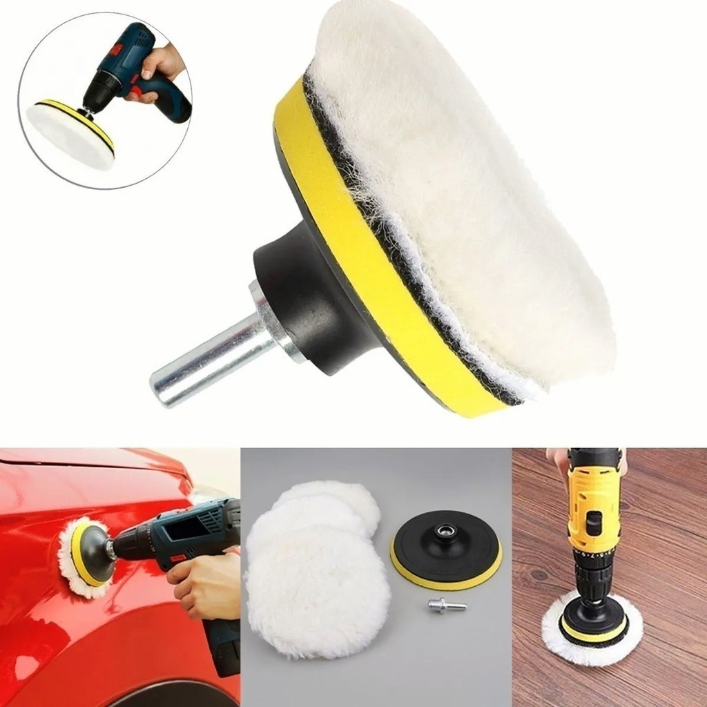 Kit Polimento Vidro Polir Carro Moto Boina De Lã Sintetica SHINESP Alta qualidade
