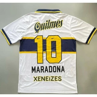 Boca Retrô Juniors Away Soccer Jersey 1997/1998 Homens Adultos MARADONA # 10